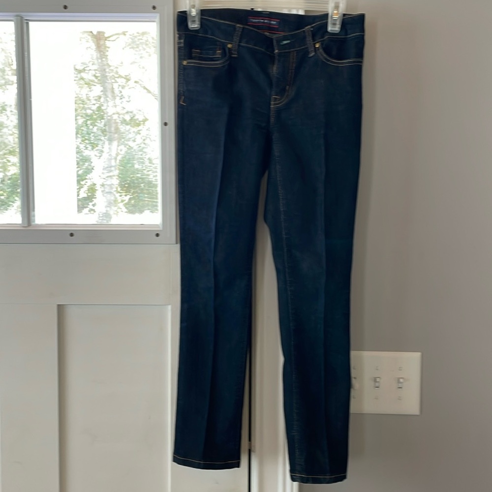 Dark denim jeans